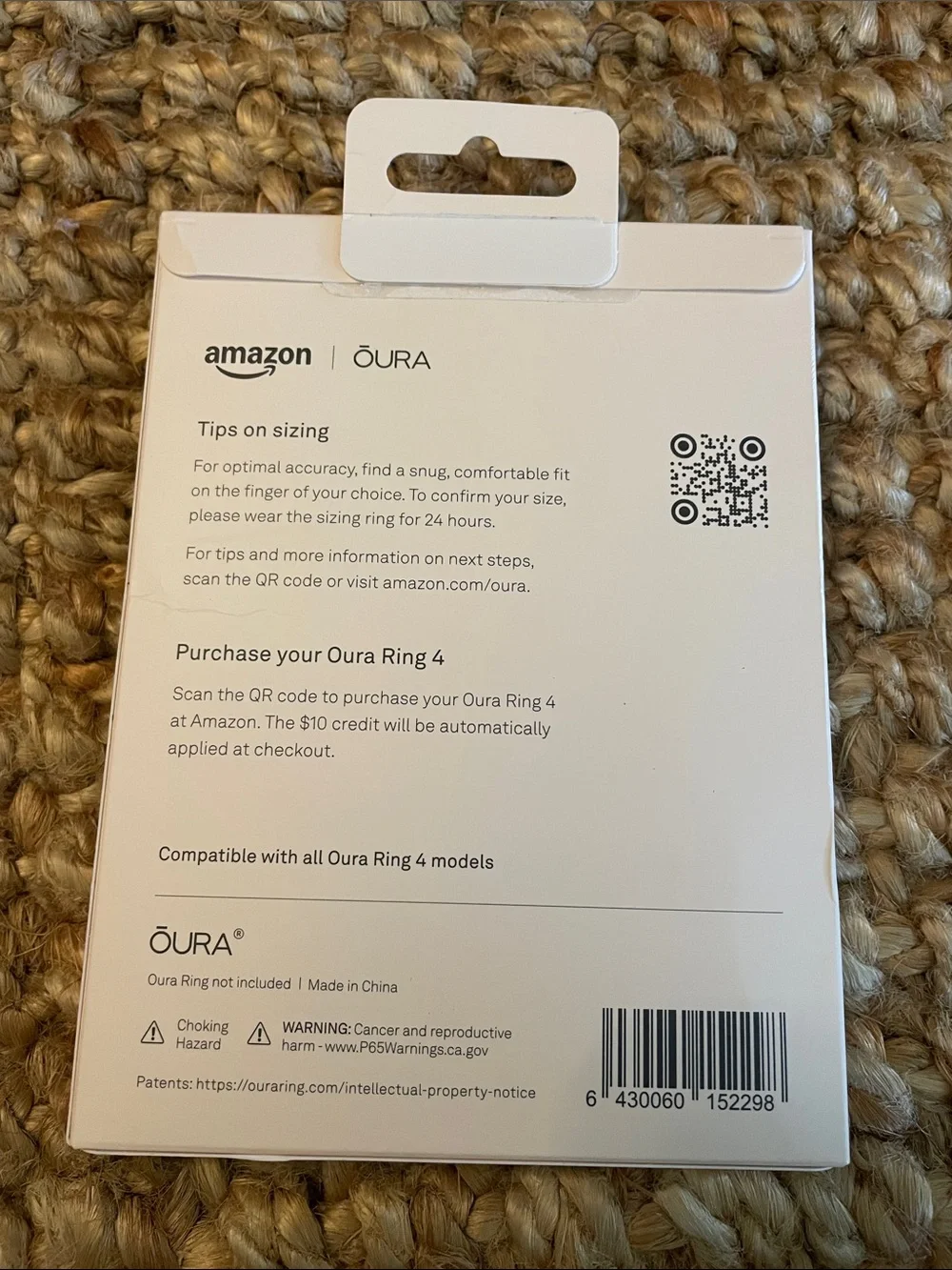 Oura Ring 4 Sizing Kit - Silver/Gray